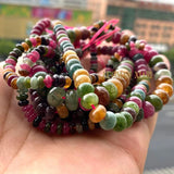 Natural Stone Tourmaline Chalcedony Loose Beads for Jewelry Making 15''