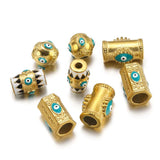 2Pcs Enamel Eye Charms Large Hole Beads for Jewelry Making