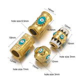 2Pcs Enamel Eye Charms Large Hole Beads for Jewelry Making