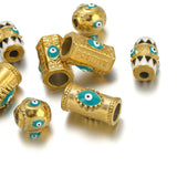 2Pcs Enamel Eye Charms Large Hole Beads for Jewelry Making