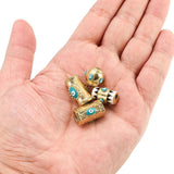 2Pcs Enamel Eye Charms Large Hole Beads for Jewelry Making