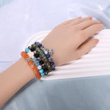 8mm Round Beads Bracelet Kit - Marble Loose Beads - Turquoise Turtle Star