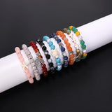 8mm Round Beads Bracelet Kit - Marble Loose Beads - Turquoise Turtle Star