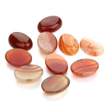 10pcs Oval Agate Stone Loose Beads Multicolor for DIY Jewelry Making