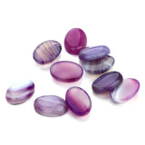 10pcs Oval Agate Stone Loose Beads Multicolor for DIY Jewelry Making