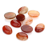 10pcs Oval Agate Stone Loose Beads Multicolor for DIY Jewelry Making