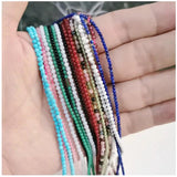 Natural Stone Quartz Lapis Lazuli Garnet Crystal Agates Round Beads 2-3mm