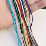 Natural Stone Quartz Lapis Lazuli Garnet Crystal Agates Round Beads 2-3mm
