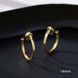 Silver Circle Hoop Earrings Set for Women - Christmas Statement Jewelry