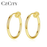 Silver Circle Hoop Earrings Set for Women - Christmas Statement Jewelry