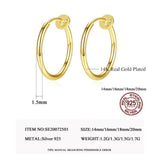 Silver Circle Hoop Earrings Set for Women - Christmas Statement Jewelry