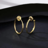 Silver Circle Hoop Earrings Set for Women - Christmas Statement Jewelry