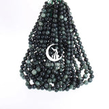 Natural Seraphinite Stone Beads Round Loose for DIY Bracelet