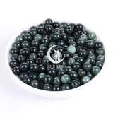 Natural Seraphinite Stone Beads Round Loose for DIY Bracelet