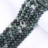 Natural Seraphinite Stone Beads Round Loose for DIY Bracelet