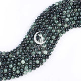 Natural Seraphinite Stone Beads Round Loose for DIY Bracelet