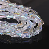 Clear AB Glass Bugle Beads Mix for Jewelry Making DIY