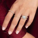 Drop Shape Gemstones Ring Thin Circle Gem Rings Fine Jewelry For Women