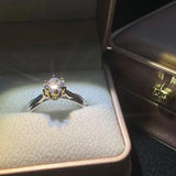 18K Moissanite Ring Women Gemstone Wedding Jewelry