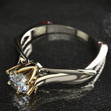 18K Moissanite Ring Women Gemstone Wedding Jewelry