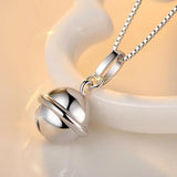 925 Sterling Silver Lady Bells Pendant Necklace Christmas Accessories