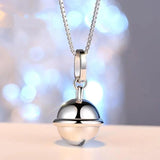 925 Sterling Silver Lady Bells Pendant Necklace Christmas Accessories