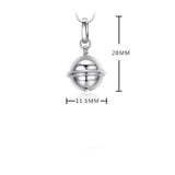 925 Sterling Silver Lady Bells Pendant Necklace Christmas Accessories