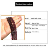 Red Garnet Stone Beads 2-4mm Faceted Round Gemstone