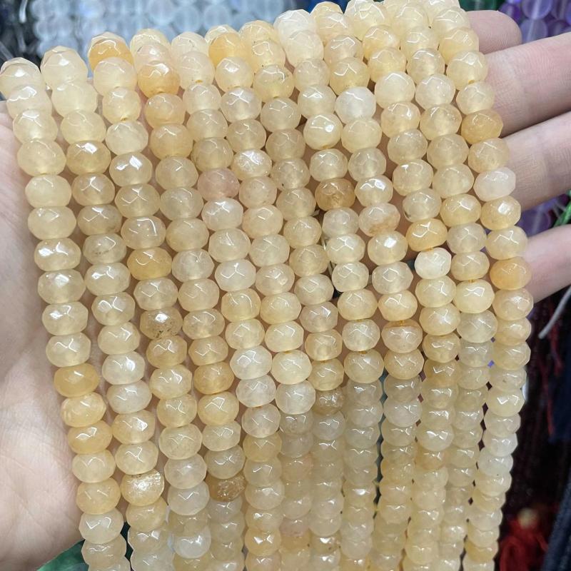 5*8mm Chalcedony Jades Round Spacer Beads for Jewelry Making
