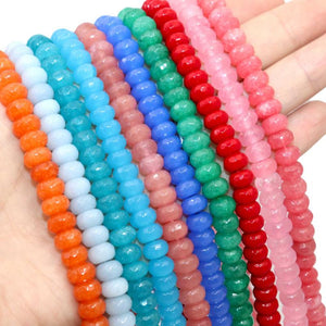 5*8mm Chalcedony Jades Round Spacer Beads for Jewelry Making