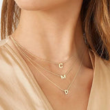 925 Silver Initial Letter Pendant Necklace A-Z Alphabet Collares Fine Jewelry