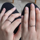 Vintage 925 Silver Ring with CZ Stone Twist Band