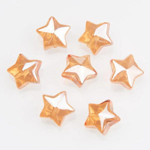 30pcs 5-pointed star Glass Beads Spacer Charms for Jewelry Making 13mm