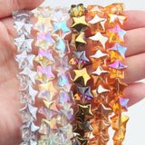 30pcs 5-pointed star Glass Beads Spacer Charms for Jewelry Making 13mm