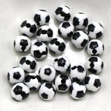 Acrylic Soccer Ball Football Round Beads 12mm Chunky Bead