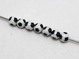 Acrylic Soccer Ball Football Round Beads 12mm Chunky Bead