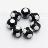 Acrylic Soccer Ball Football Round Beads 12mm Chunky Bead