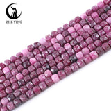 Ruby Stone Faceted Loose Natural Gemstone Beads 4*4mm 15''
