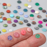 2x6mm Natural Abacus Stone Beads Flat Small Coin Shape Gems Spacer Beads