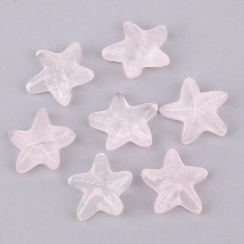 20pcs Starfish Lampwork Glass Beads Colorful for Jewelry Making