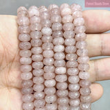 Faceted Champagne Jaspers Rondelle Spacer Beads 8mm