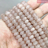 Faceted Champagne Jaspers Rondelle Spacer Beads 8mm