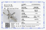 Silver 925 Necklace Zircon Cross Pendant Christmas Gift Jewelry