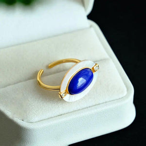 Elegant Lapis Lazuli Women's Ring
