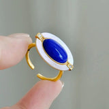 Elegant Lapis Lazuli Women's Ring