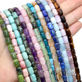 6x9MM Natural Citrines Amethysts Lapis Lazuli Stone Spacer Beads