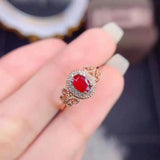 AAA Red Agate Wedding Engagement Ring for Women
