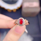 AAA Red Agate Wedding Engagement Ring for Women