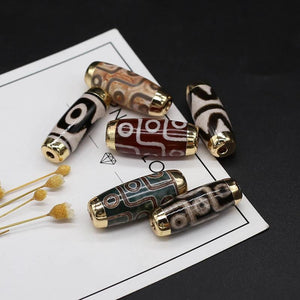 2Pcs Natural Stone Pendant Tianzhu Beads for DIY Jewelry