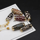 2Pcs Natural Stone Pendant Tianzhu Beads for DIY Jewelry